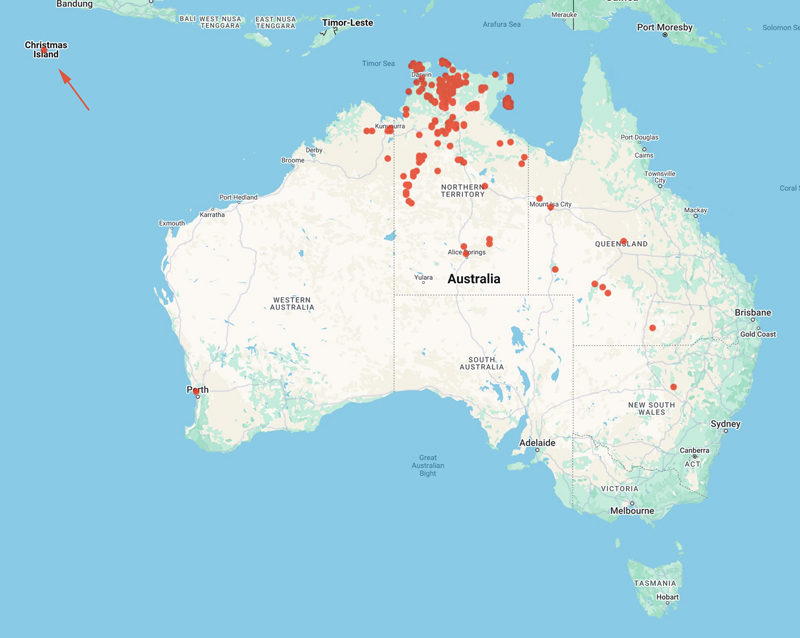 collecting locality map for 'Brennan, K.'