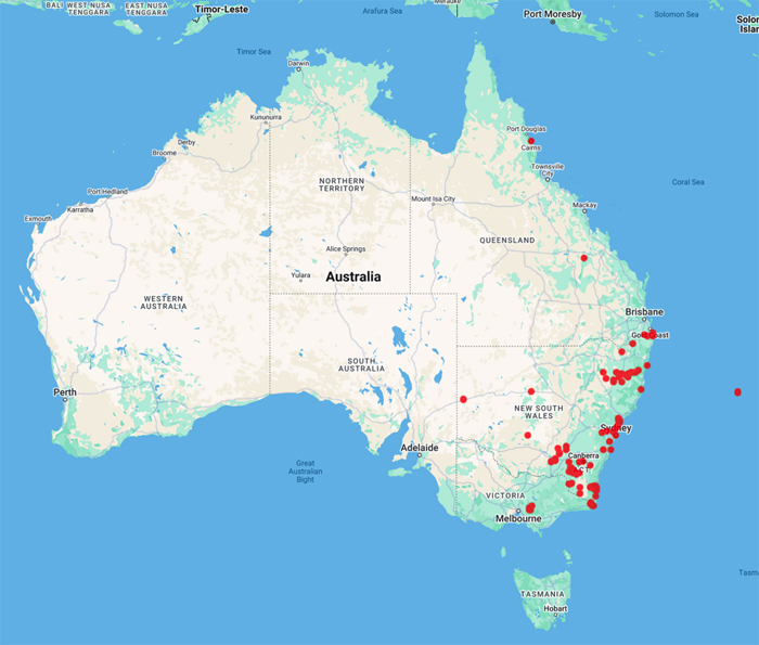 collecting locality map for 'Matthias, I.G.'