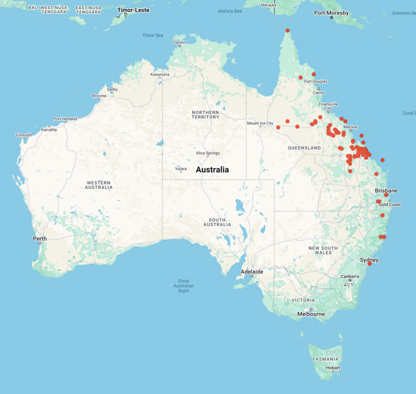 collecting locality map for 'Thozet, A.'