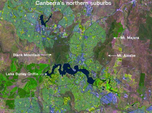 digitally enhanced aerial photo Canberra