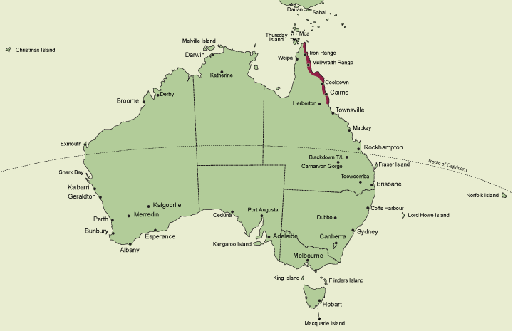 Apostasia distribution map