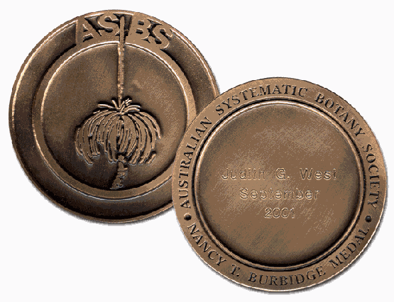 photo: Judy West's ASBS medal